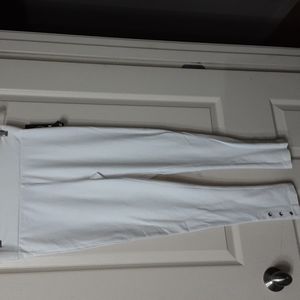 Thick strap white jeggings